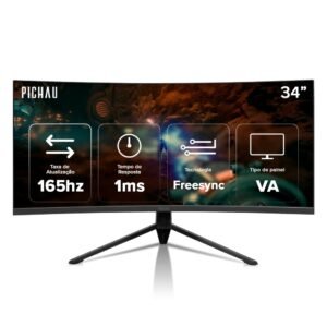 Monitor gamer pichau nexus 34 go, pol,va, ultrawide, curvo wqhd, 1ms, 165hz, hdmi/dp, pg-nxs34go-bl01