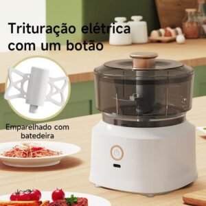 Mini processador de alimentos elétrico picador alho triturador pimenta 350ml