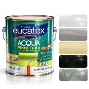 Tinta epóxi azulejo eucatex base água 3,6l ou 900ml banheiro cozinha piso metal madeira cores