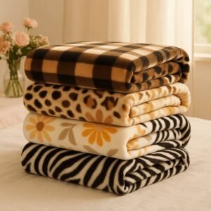 Kit 3 cobertores manta casal soft estampada promoção