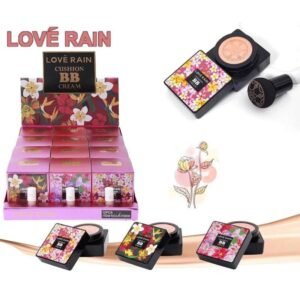 Base bb cream cushion /corretivo com esponja co formato de cogumelo clareador maquiagem creme lové rain