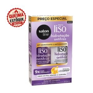 Kit shampoo 300ml + condicionador 200ml meu liso antifrizz