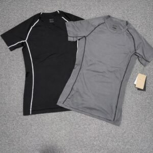 Blusa de compressão masculina para academia corrida treino camisa