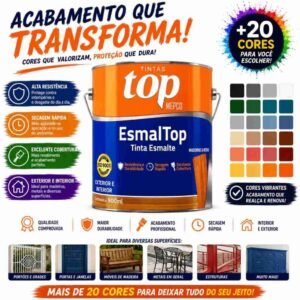 Tinta para metal e madeira - esmalte sintético base solvente 900ml