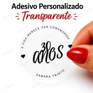 Adesivo transparente personalizado com sua logo | vinil à prova d’água etiqueta adesiva premium