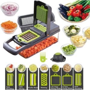 Haosin profissional multiuso cozinha slicer aço inox 15 em 1 cortador fatiador ralador manual de legumes verduras frutas