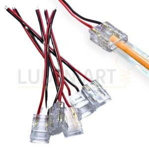Emenda para fita led conector cob smd 8mm rabicho terminal encaixe sem solda