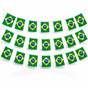 Kit bandeirinhas do brasil copa mundo 2026 varal de bandeiras - 20 10 metros cada