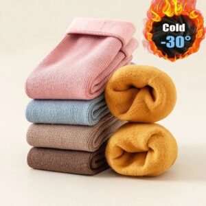 Combo meias térmicas de inverno feminina – pelúcia interna quentinha 2 a 4 pares