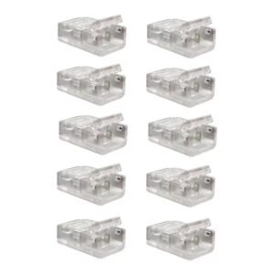 Kit 10 conector emenda rapida para fita led 3528 5050 2 vias 10mm