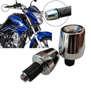 Par de peso aço com bucha pezinho guidao moto pcx 150 cromado premio