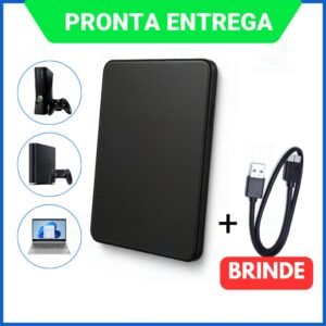 Hd externo 1tb usb 3.0 compativel com xbox, console, pc e celular + brinde nf garantia