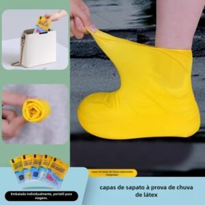 Protetor de sapato impermeável silicone capa chuva para tênis colorido e unisex joven adulto