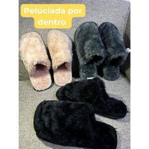 Pantufa peluciada quentinha forrada por dentro adulto / infantil