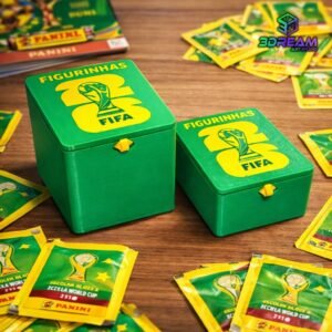 Porta figurinha caixa estojo organizador copa do mundo 2026 case trocas coleção album da