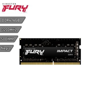 Memória ram para notebook ddr4 16gb 3200mhz cl20 kingston fury impact kf432s20ib/16 gamer preto