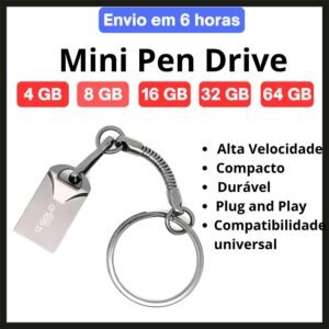 Pen drive chaveiro metal mini 4gb / 8 gb/ 16gb/ 32gb/ 64gb agold