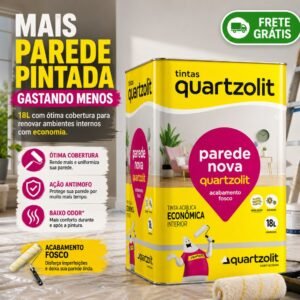 Tinta acrílica econômica parede nova quartzolit branco neve 18l