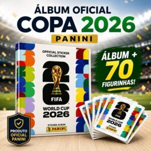 Kit álbum copa do mundo 2026 panini oficial + figurinhas fifa original | complete seu