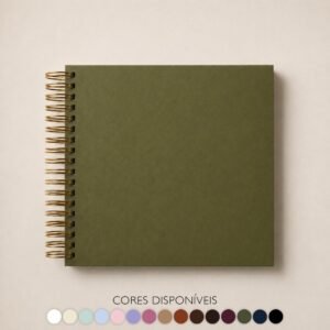 Caderno para scrapbook 22 x 24 cm várias opções de cores