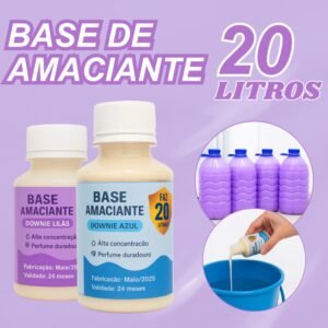 Base amaciante concentrada 100ml faz 20 litros perfumada tipo downyex rende muito