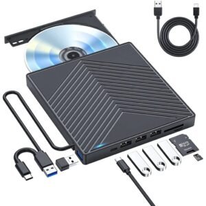 7 em 1 cartão dvd notebook gravador de unidade óptica externa
