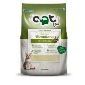 Areia higiênica biodegradável para gatos - catbio mandioca forma torrão, sem odor, super premium