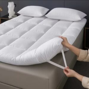 Pillow top cama solteiro, casal, queen e king box protetor de colchão toque pluma 400 fios.