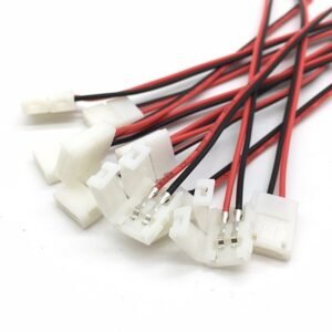 Cabo de 10/20pcs conector fita led 2 pinos 2835/5050 adaptador cor única fio alimentação útil 8/10mm
