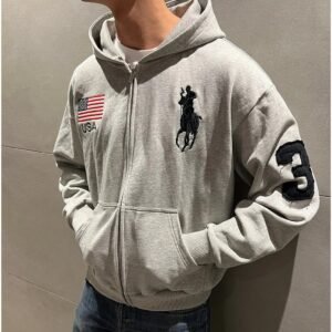 Moletom unissex com capuz e zíper, bordado, estilo europeu americano, tendência de rua y2k, outono inverno 2641