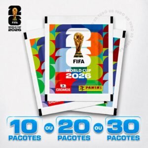 Kit figurinhas copa do mundo 2026 produto original 10 20 ou 30 pacotes complete seu álbum