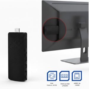 Mini computador stick portátil windows intel 8gb 128gb 4k hdmi usb 3.0 wifi bluetooth