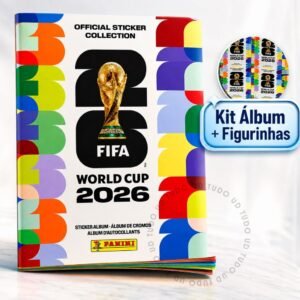 Kit álbum copa do mundo 2026 oficial com figurinhas chance lendárias fifa complete seu