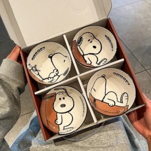 Snoopy cerâmica conjunto de jantar tigela personalizada uso doméstico novo 2026 alta estética aniversário companheiro pr