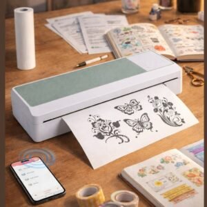 Impressora térmica a4 sem fio portátil tinta bluetooth branco profissional documentos 5v tatoo