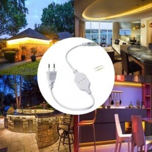 Conector rabicho adaptador fita 5050 mangueira led 110v 220v