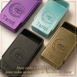 Deck box para baralho tarot - trava firme e segura extra grande com 14 cm místico esotérico
