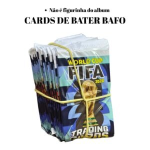 Kit 200 cards copa do mundo fifa 2026 50 pacotinhos fechados para bater bafo trocar cartas futebol