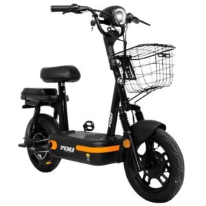 Bicicleta elétrica yoo y-200 aro 14 scooter 350w farol led