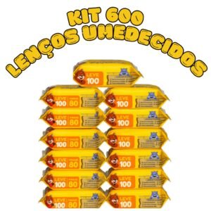 Kit 600 lenço umedecido chameguinho baby toalhas umedecidas infantil higiene bebê sem alcool