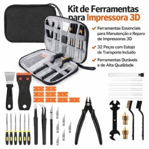 Kit de ferramentas para impressora 3d , 34 peças limpeza bico raspadores remoção escovas cortador fi