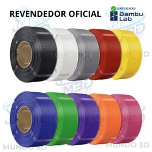 Filamento bambu lab 3d pla lite 1kg sem carretel varias cores oficial