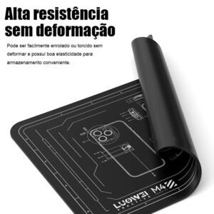 Tapete de silicone profissional luowei m4 para bancada preta