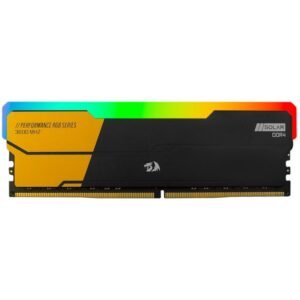 Memoria redragon solar rgb, 8gb (1x8gb), ddr4, 3600mhz, c18, gm-805, preta e dourada, ram, pc, gamer