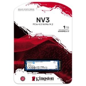 Kingston nv3 1tb m.2 2280 nvme ssd | pcie 4.0 gen 4x4 up to 6000 mb/s snv3s/1000g