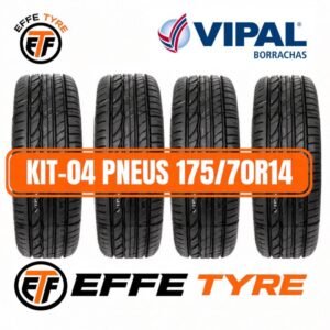 Jogo com 4 pneus 175/70 14 r14 borracha vipal ecológico remold premium desenho michelin