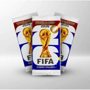 Kit 200 cards copa do mundo fifa 2026 50 pacotinhos fechados para bater bafo trocar cartas futebol
