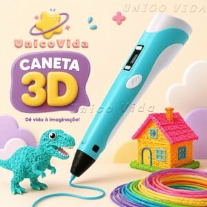 Caneta de impressão mágica 3d grátis 10m diy pla filamento desenho brinquedo presente aniversário criança abs tela lc