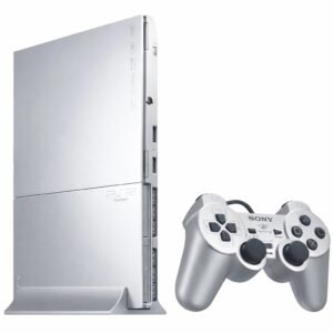 Playstation 2 slim prata e preto desbloqueado com jogos ps2 sony