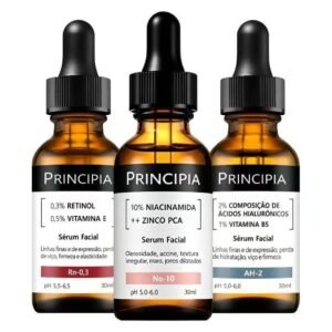 Principia kit rejuvenescedor essencial - sérum vitamina c + retinol ácido hialurônico nc-10